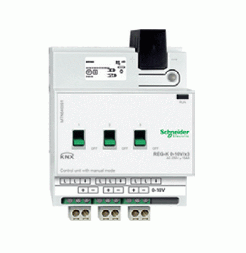 Control unit 0‑10 V REG‑K/3‑gang with manual mode, light grey